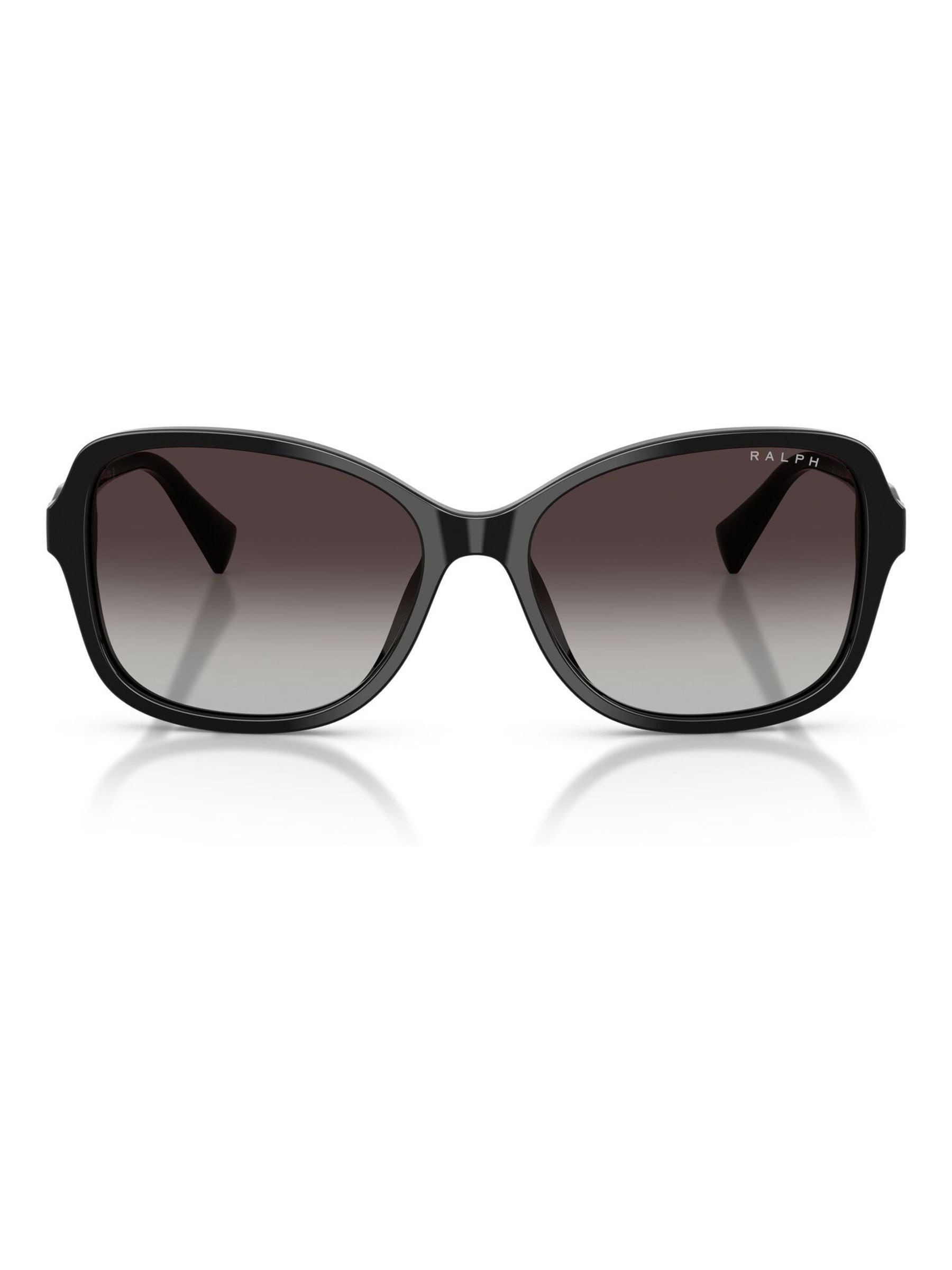 Ralph Lauren black butterfly sunglasses RA5351U with grey gradient lenses (British brand)