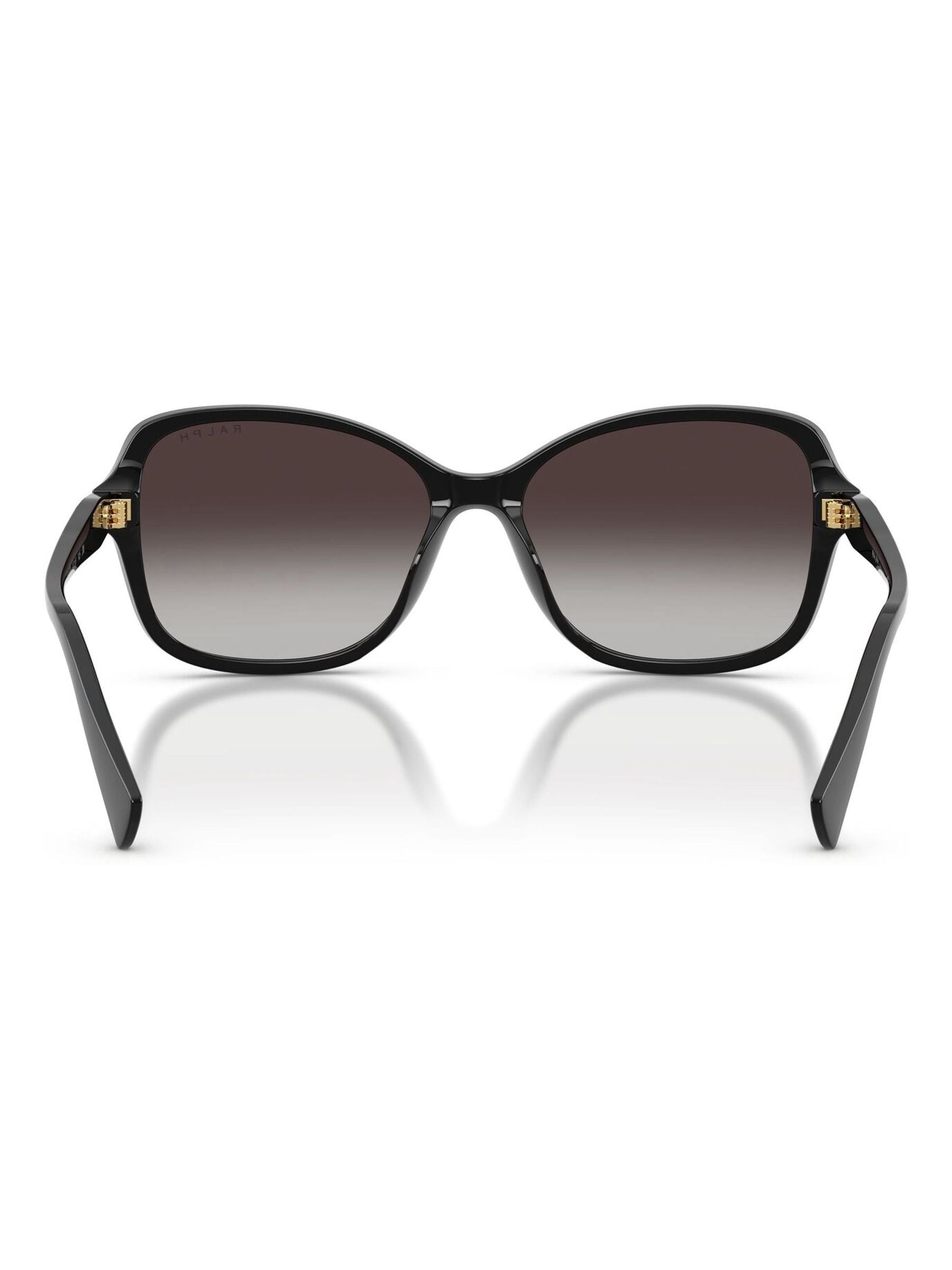 Ralph Lauren black butterfly sunglasses RA5351U with grey gradient lenses (British brand)