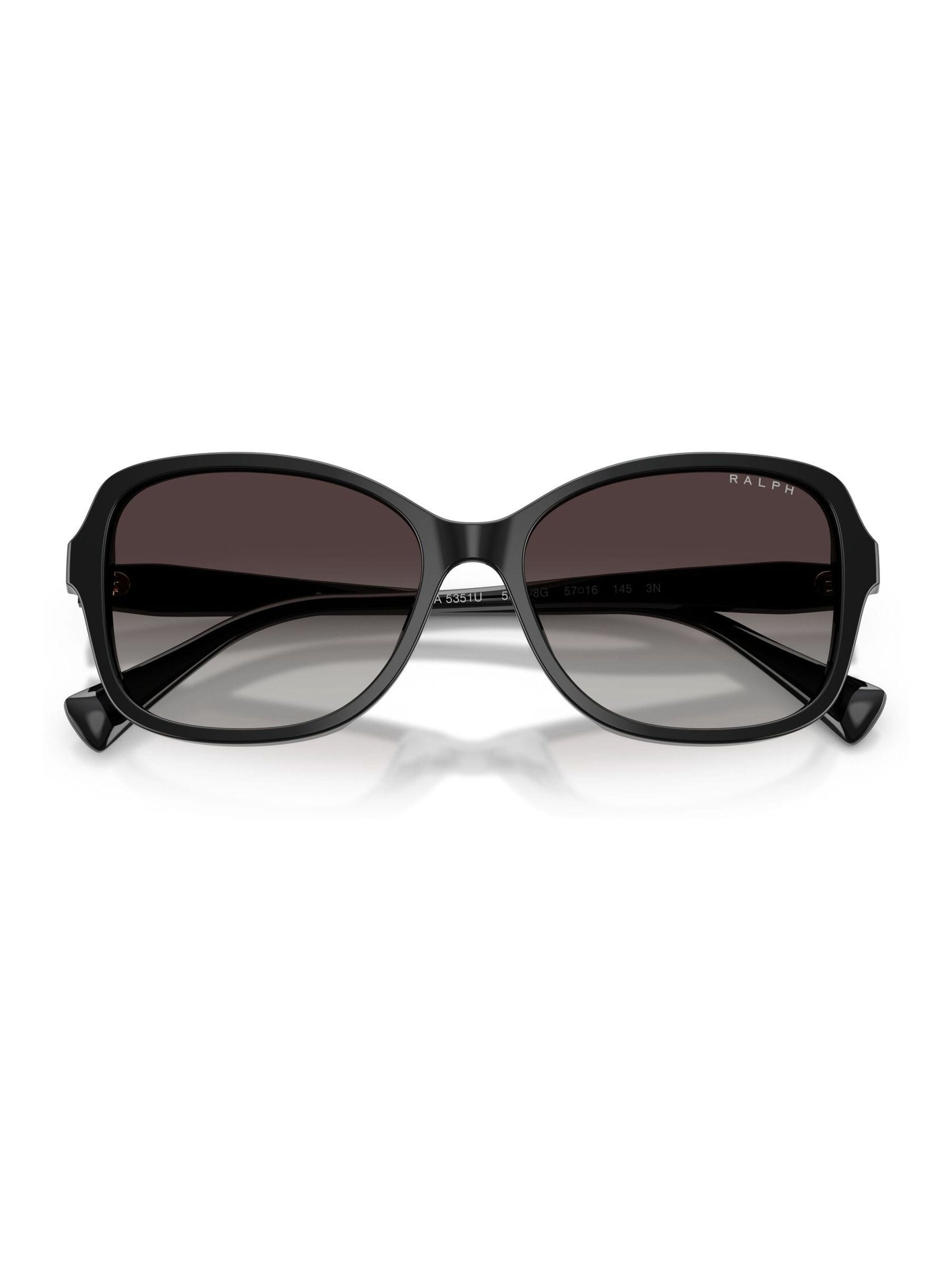 Ralph Lauren black butterfly sunglasses RA5351U with grey gradient lenses (British brand)