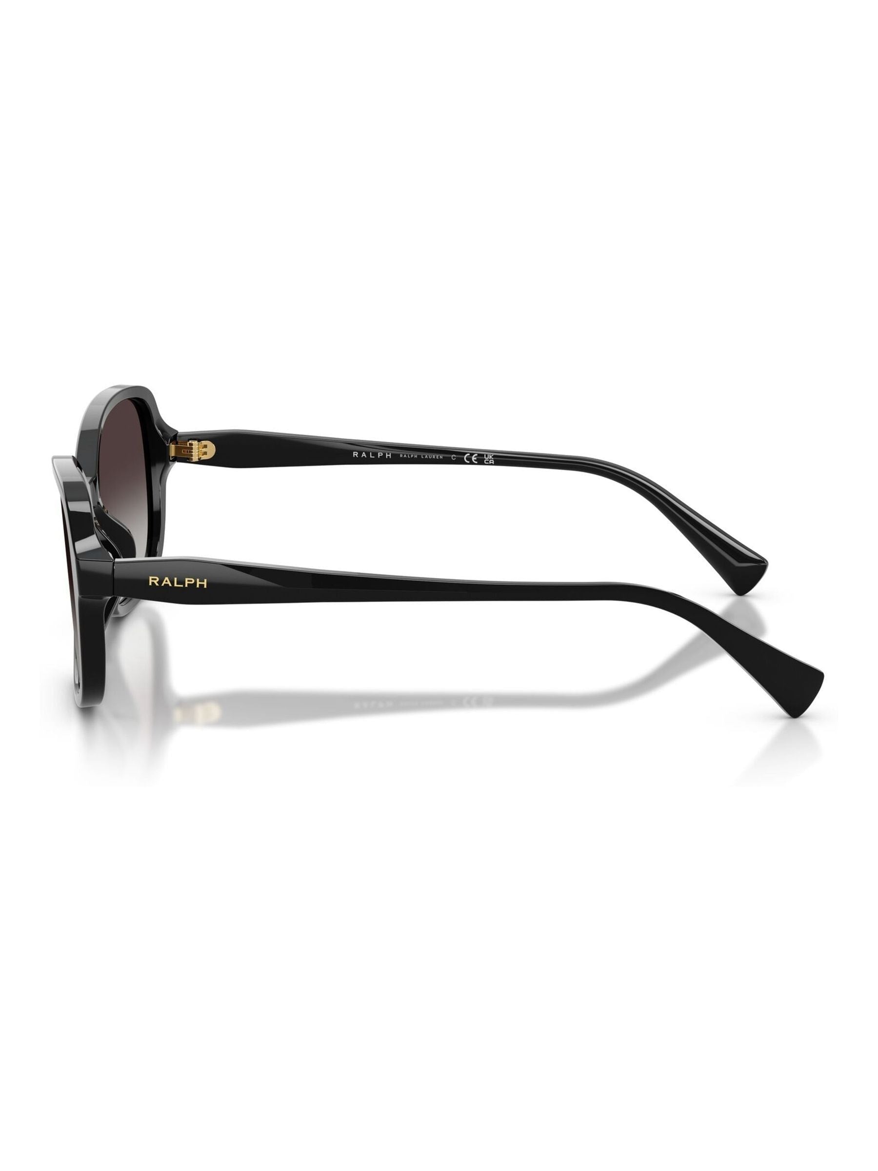 Ralph Lauren black butterfly sunglasses RA5351U with grey gradient lenses (British brand)