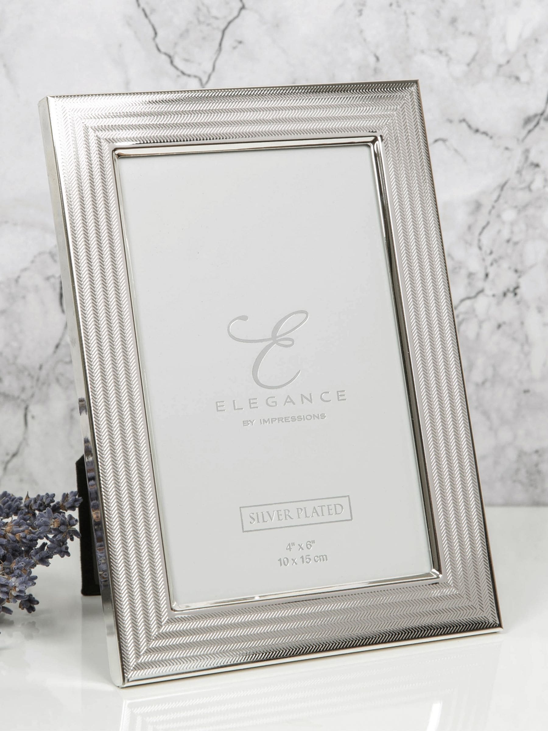 Widdop silverplated textured photo frame 4x6, UK version