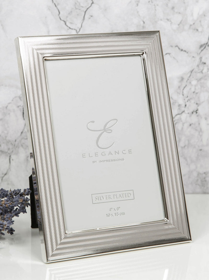Widdop silverplated textured photo frame 4x6, UK version