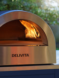Delivita dual fuel pizza oven Jubilee Blue 37x35x65cm, imported from the UK