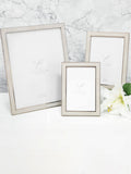 Widdop cream faux shagreen photo frame (British brand)