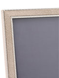 Widdop silver metal plated faux shagreen photo frame 5x7, imported from the UK