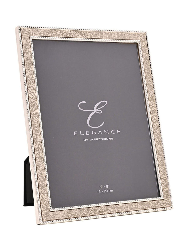 Widdop silver faux shagreen photo frame, imported from the UK