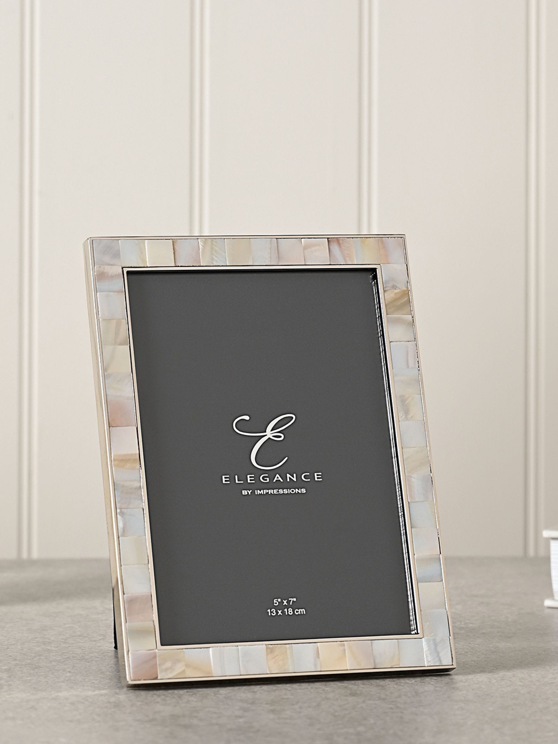 Widdop white metal 5x7 photo frame, imported from the UK