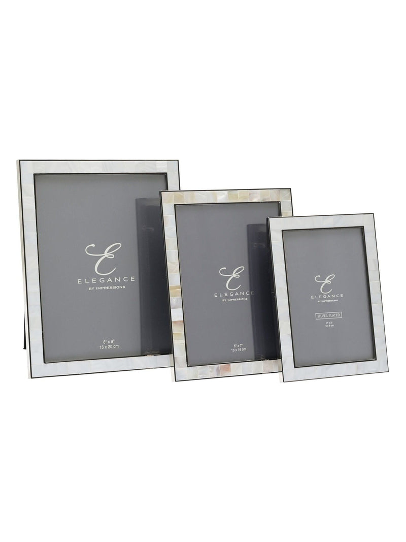 Widdop white metal 5x7 photo frame, imported from the UK