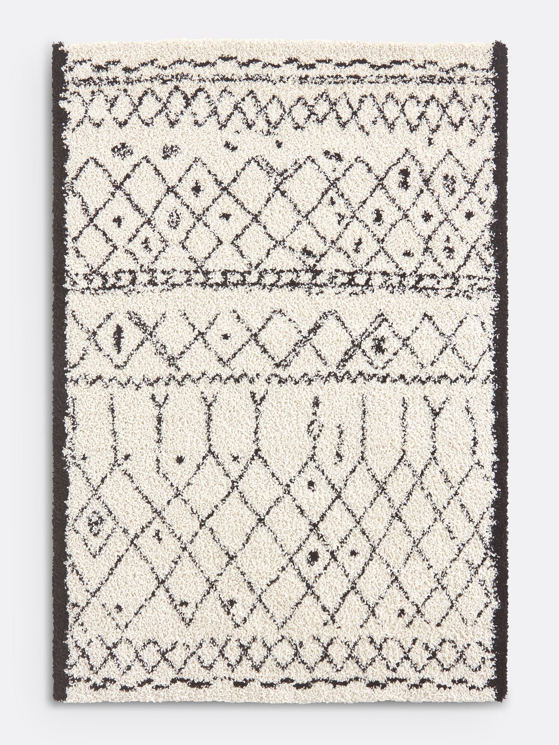 La Redoute Afaw Berber-style rug black white - British product