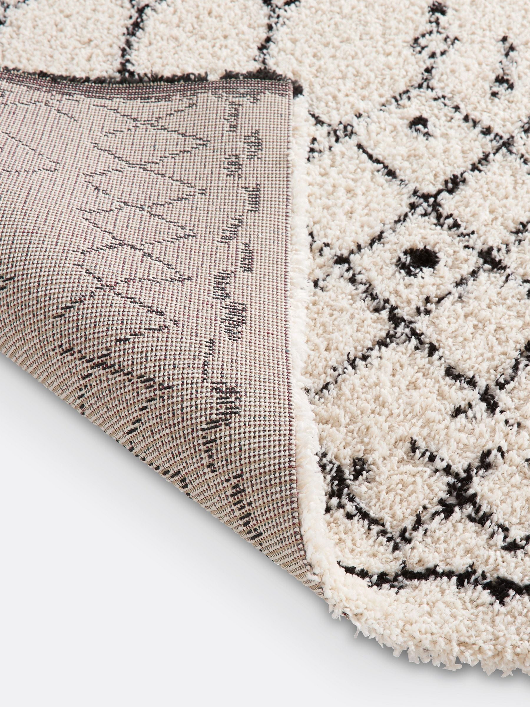 La Redoute Afaw Berber-style rug black white - British product