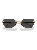Swarovski gold irregular sunglasses with crystal details, UK version