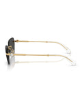 Swarovski gold irregular sunglasses with crystal details, UK version
