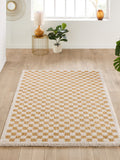La Redoute Intérieurs yellow checkerboard rug - British product