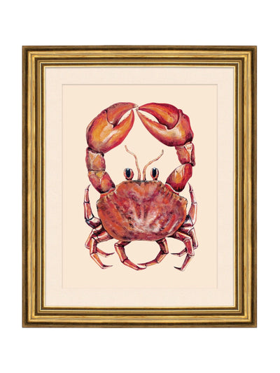 Next Brookpace Lascelles Red/Gold Crab II Wall Art, 58x48cm- Buy online at McGrocer