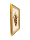 Brookpace turtle wall art 48cm gold frame - British product