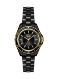 BOSS women's black ceramic watch with sunray dial, UK version