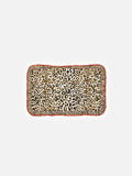 Oliver Bonas leopard print cushion cover 45x45cm with red frill (British brand)