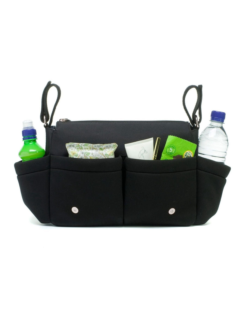 Storksak Stroller Organiser Luxe Bag black and silver - British product