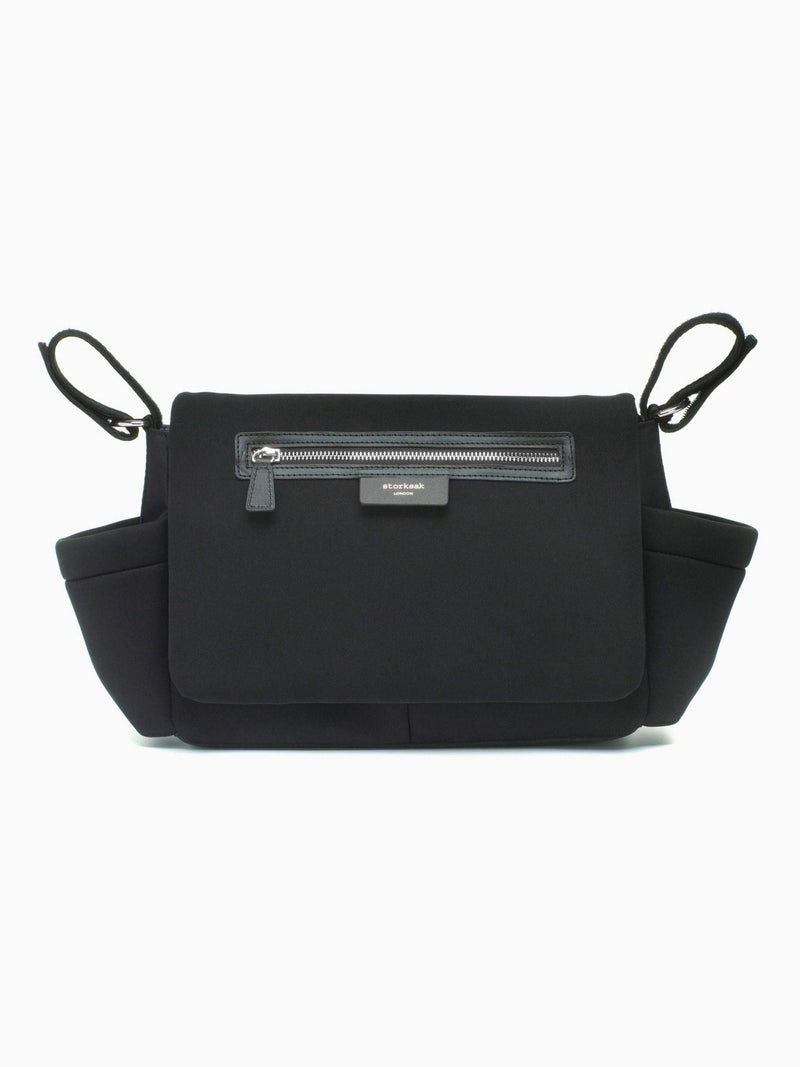 Storksak Stroller Organiser Luxe Bag black and silver - British product