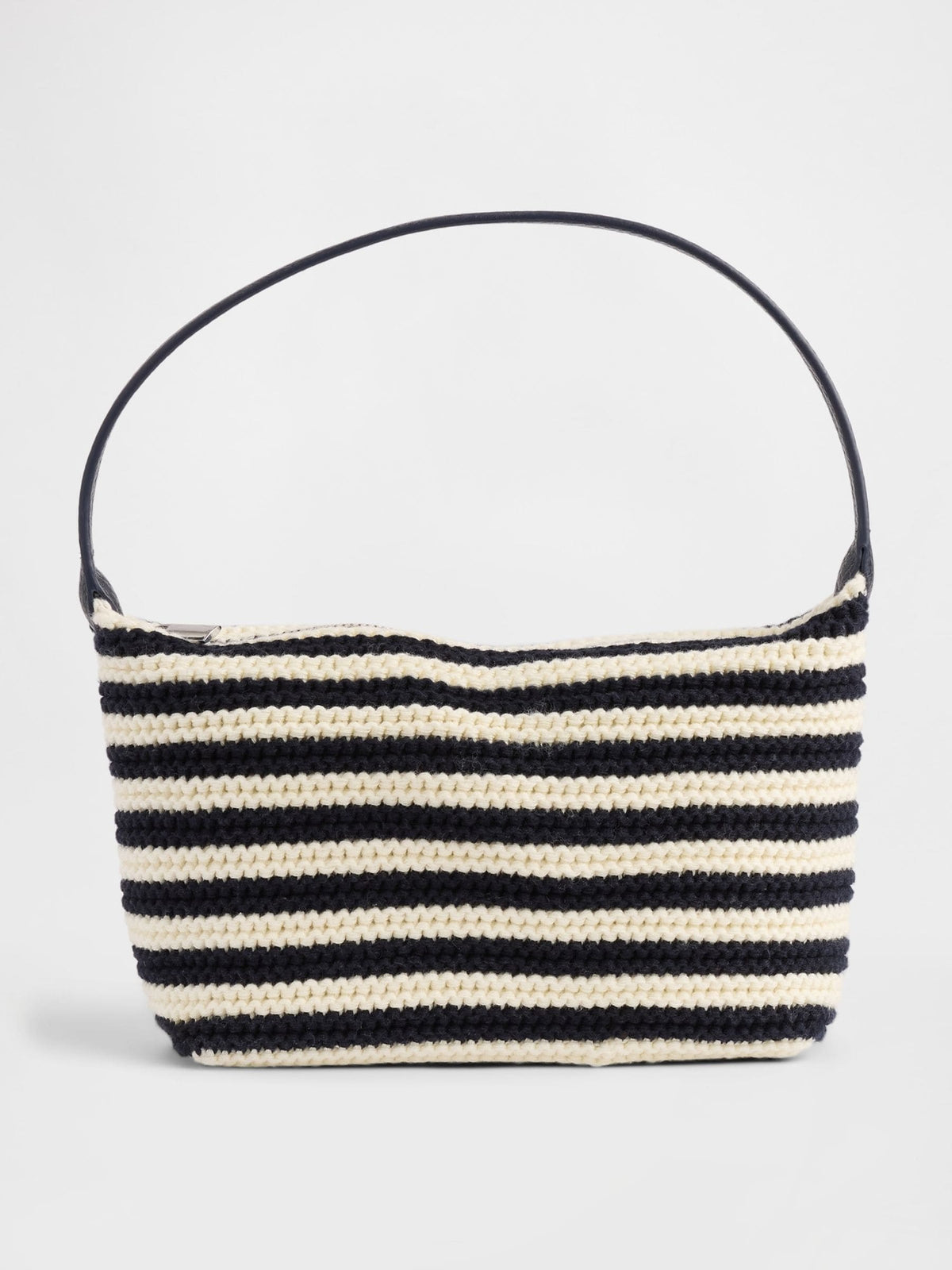Gap black crochet stripe mini bag with vegan leather strap - British product