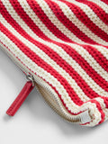 Gap black cream stripe crochet zip pouch, imported from the UK