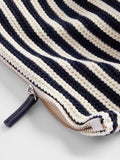 Gap black cream stripe crochet zip pouch, imported from the UK