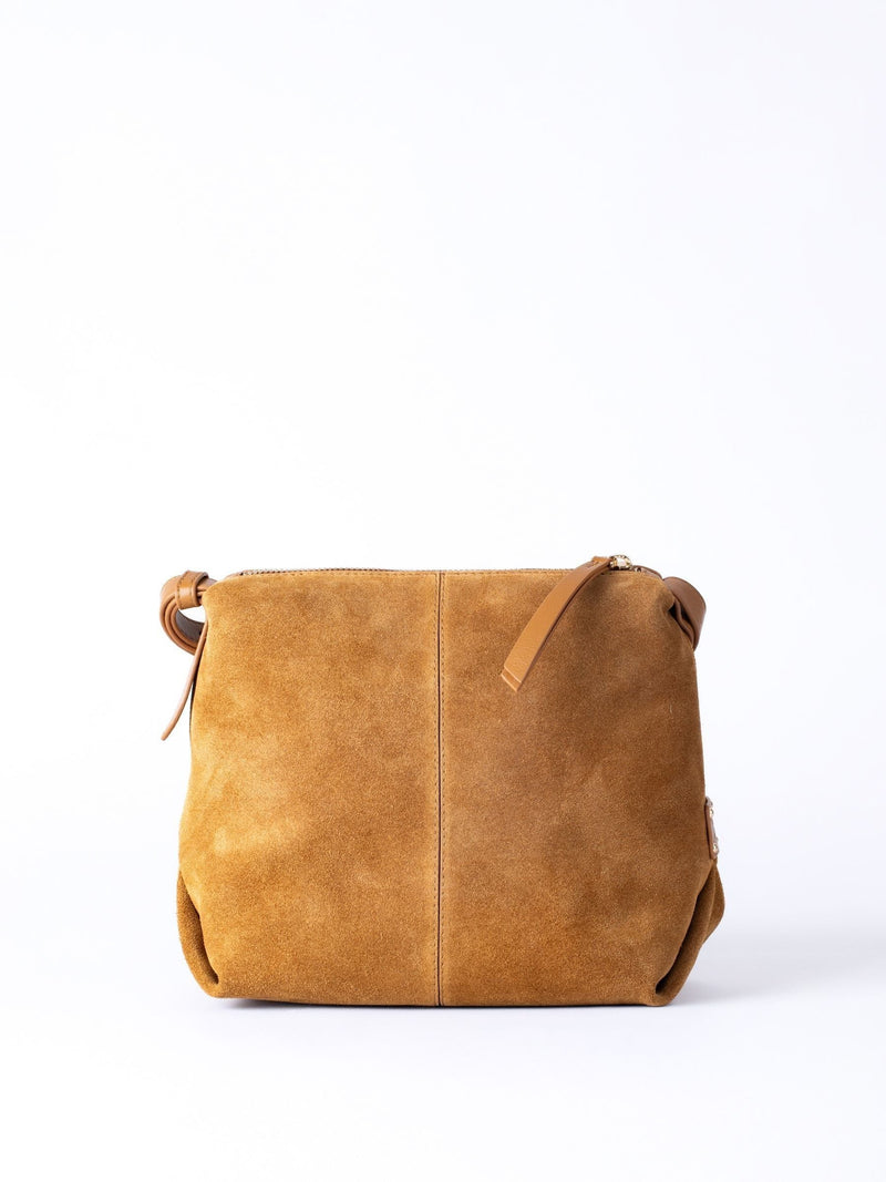 Lakeland Leather Buttermere cross-body bag light brown suede, UK version