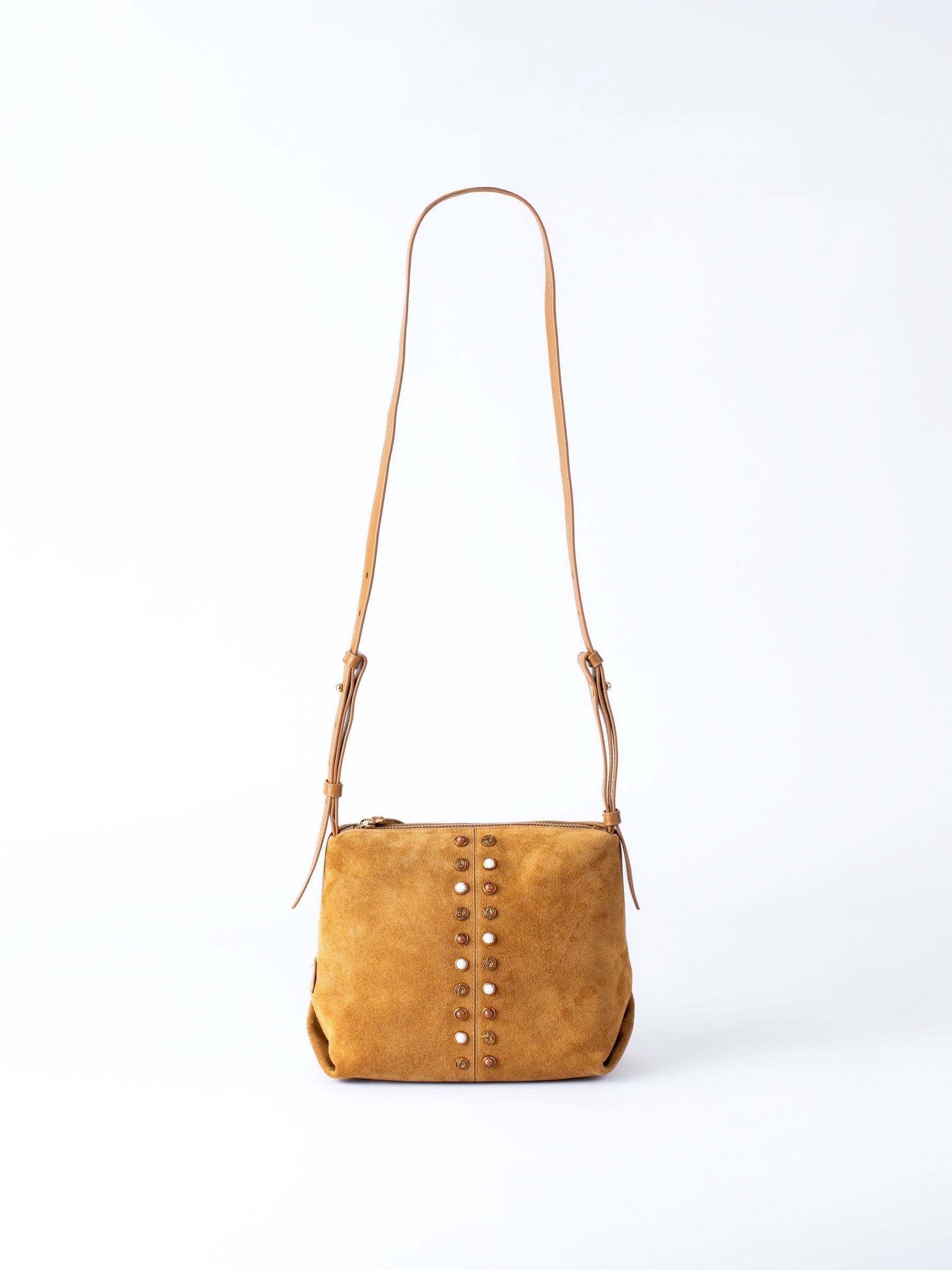 Lakeland Leather Buttermere cross-body bag light brown suede, UK version