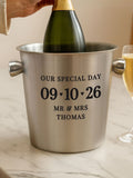 PMC personalised stainless steel ice bucket 19cm (British brand)