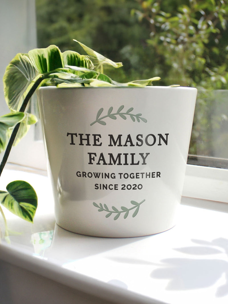 PMC personalised wreath plant pot 14.5cm - British product
