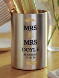 PMC personalised wedding wine cooler stainless steel - British product