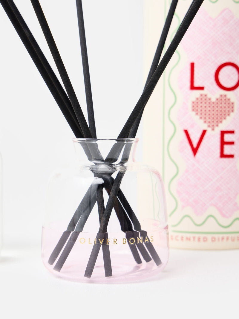 Oliver Bonas Pink Love reed diffuser, UK version