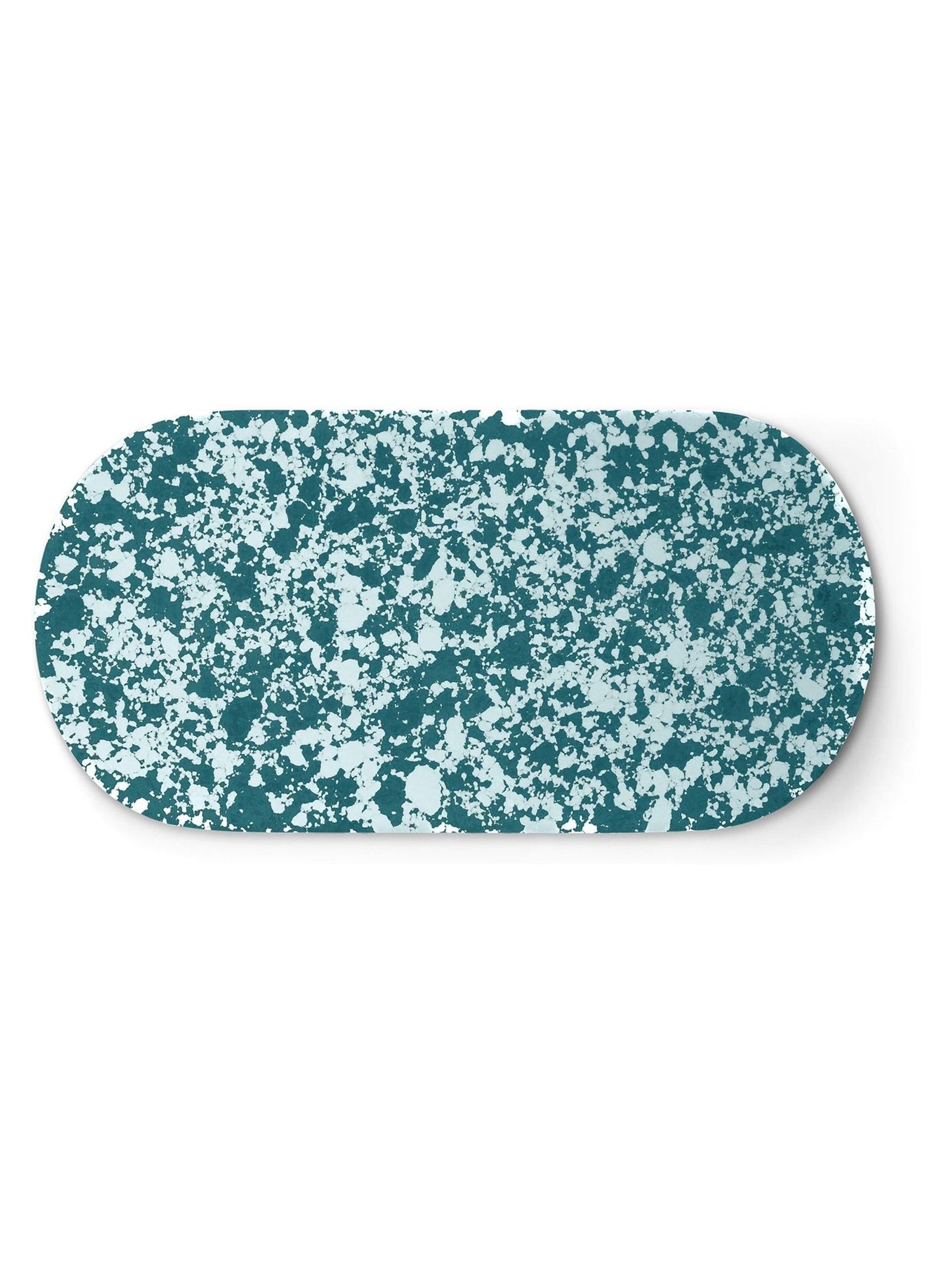 Curateology Green and White Rock large serving platter - British product