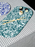 Curateology Green and White Rock large serving platter - British product