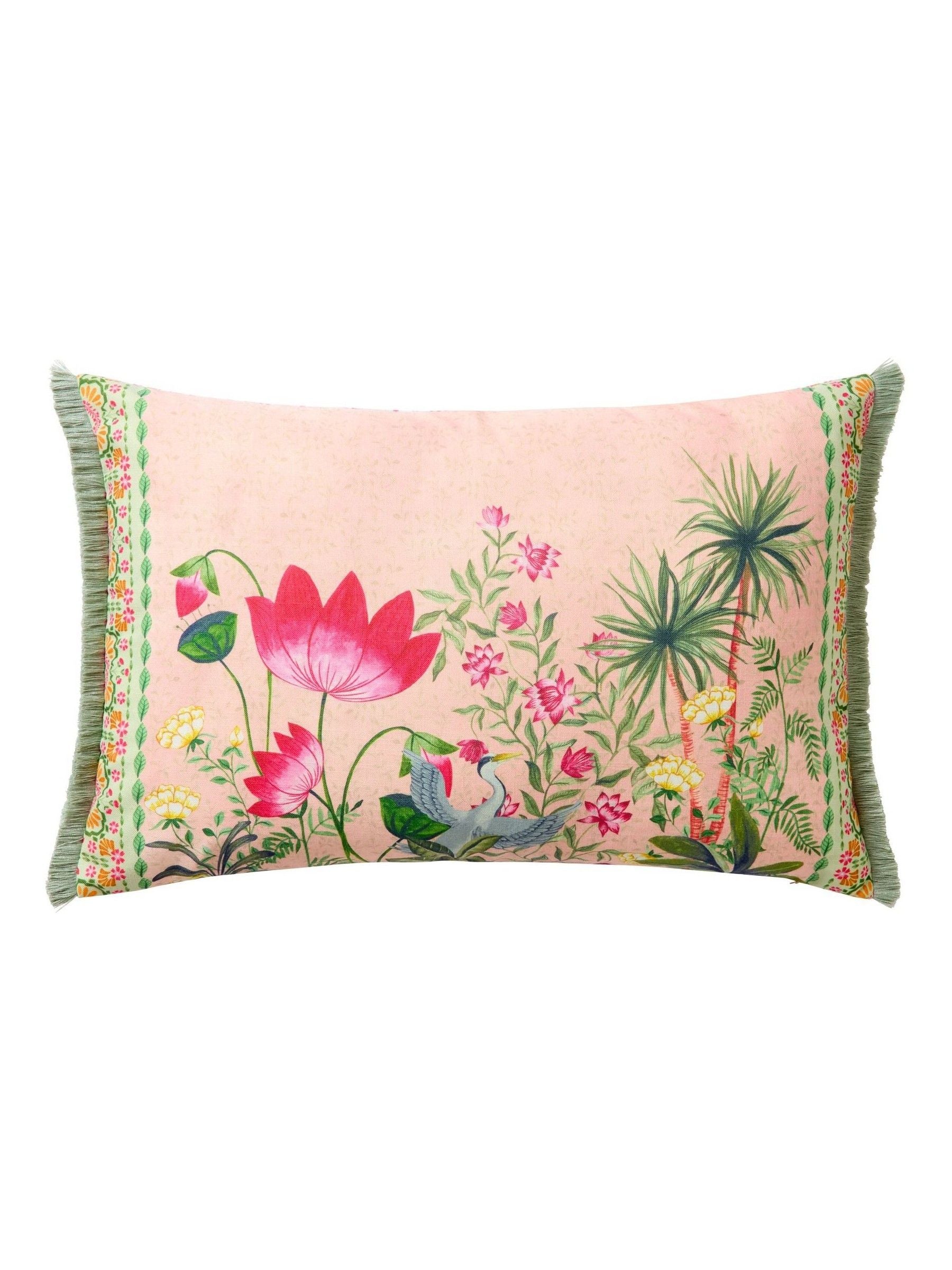 Joe Browns pink Herons Haven reversible cushion (British brand)