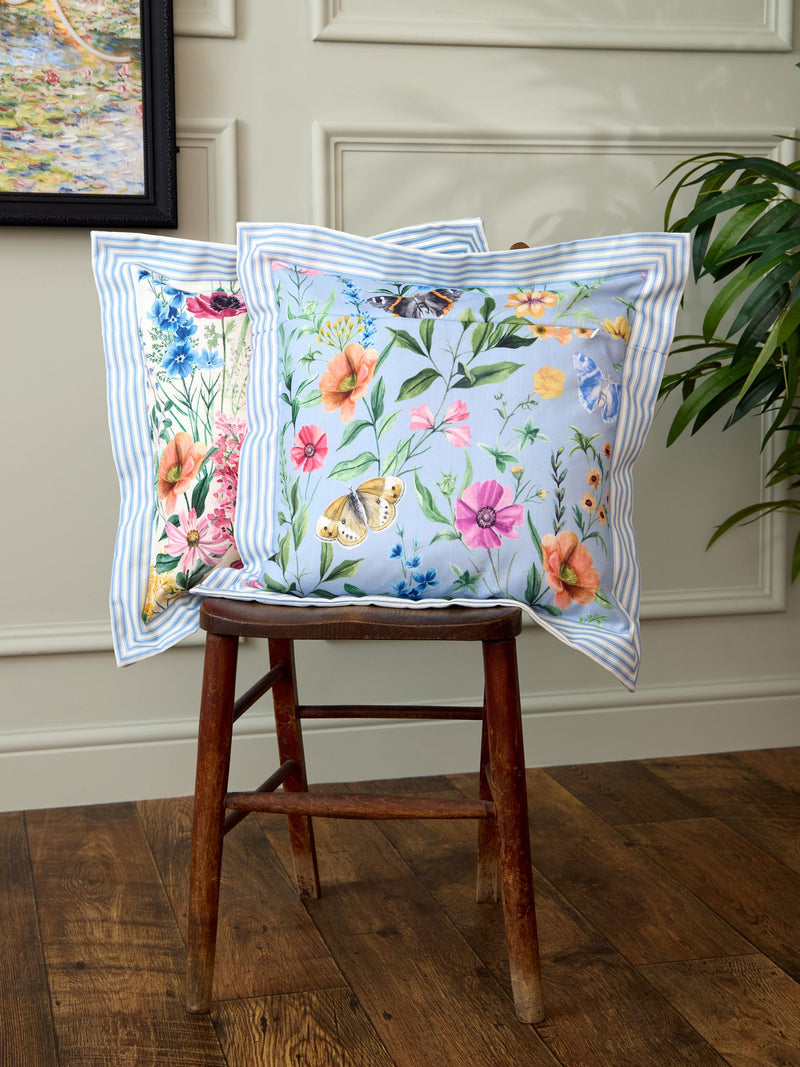 Joe Browns Blue Spring Meadows reversible cushion 45.5cm, UK version