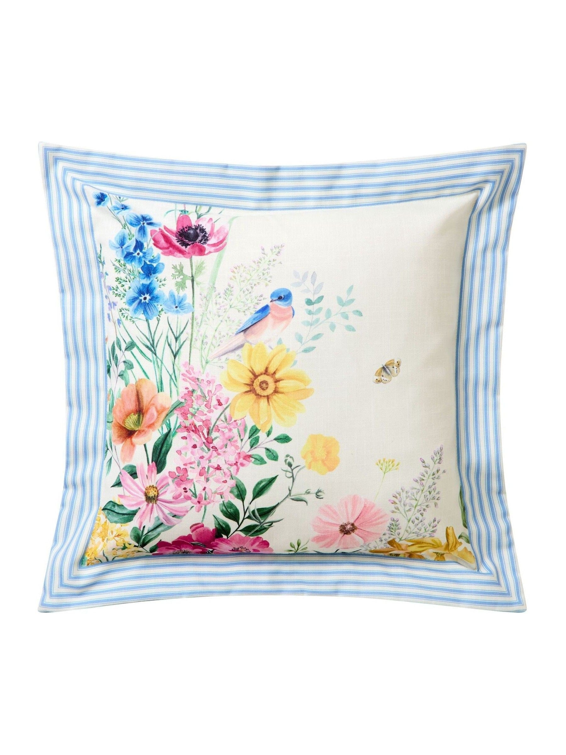 Joe Browns Blue Spring Meadows reversible cushion 45.5cm, UK version