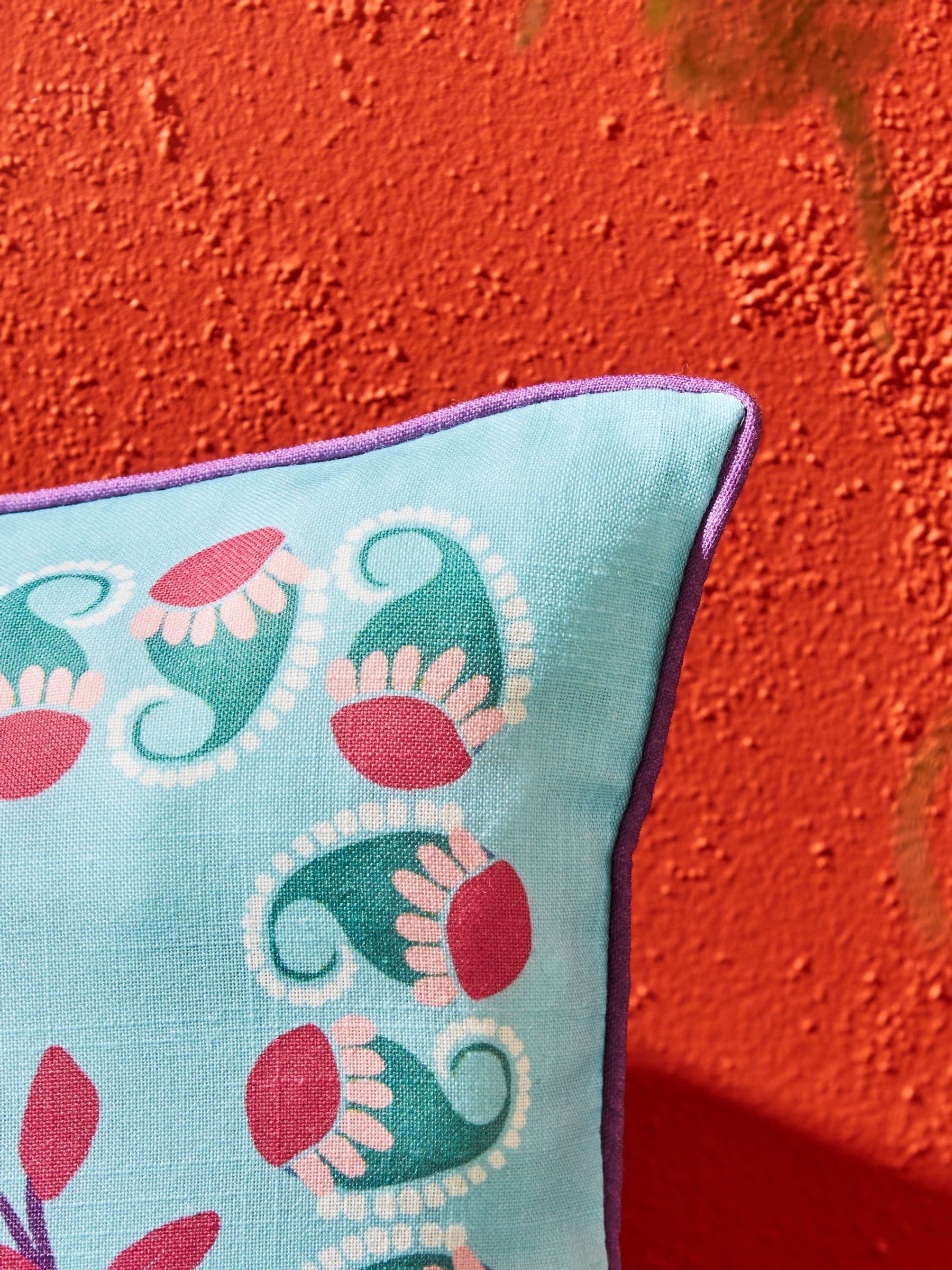 Joe Browns reversible garden cushion peacock elephant 45.5cm, UK version