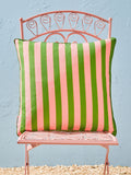 Joe Browns garden cushion Orange Aperol Spritz design, imported from the UK