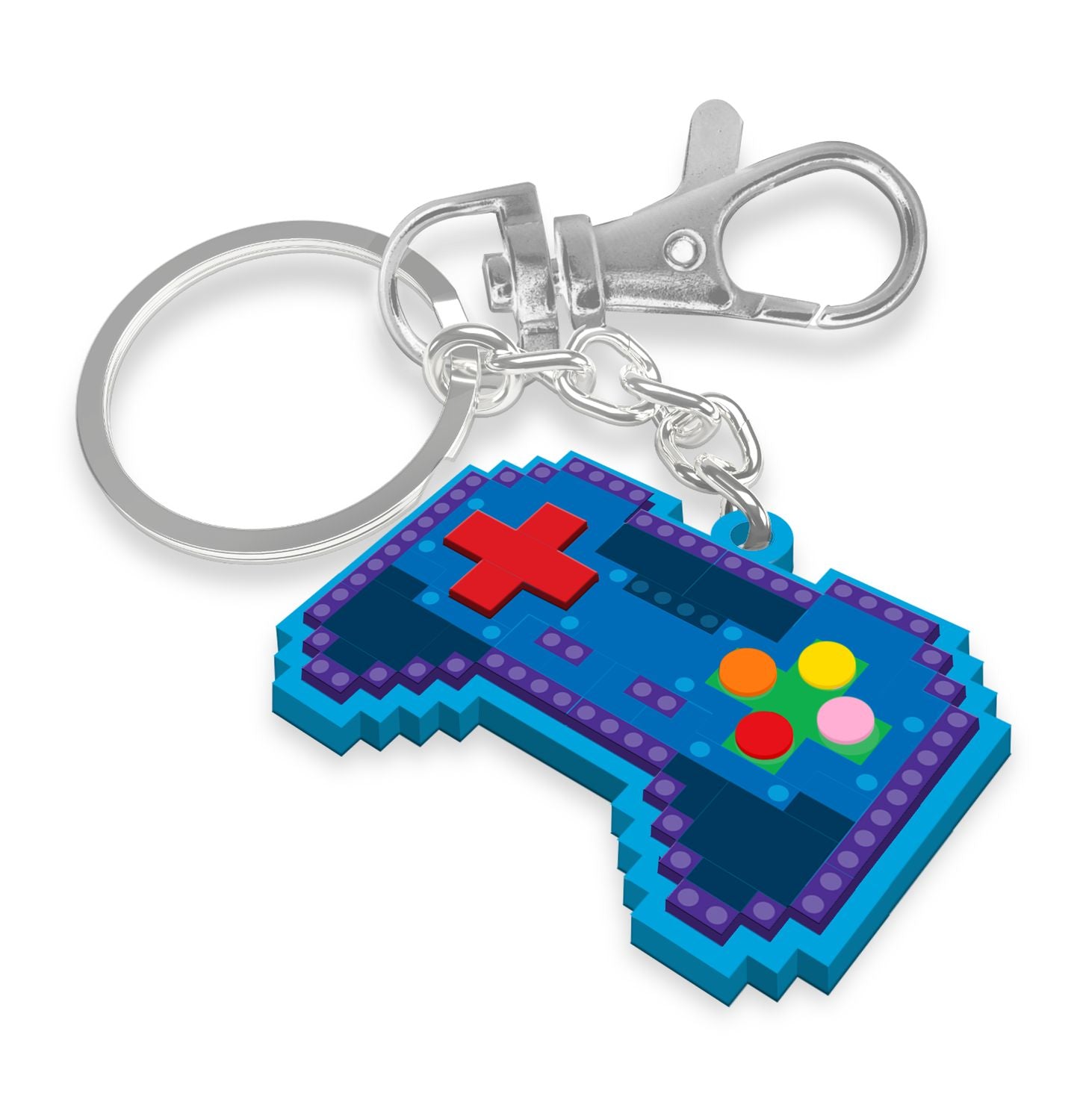 LEGO gaming bag charm blue controller 6cm (British brand)
