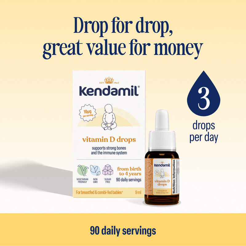 Vitamin D drops for babies with organic coconut oil and vitamin D (British brand)