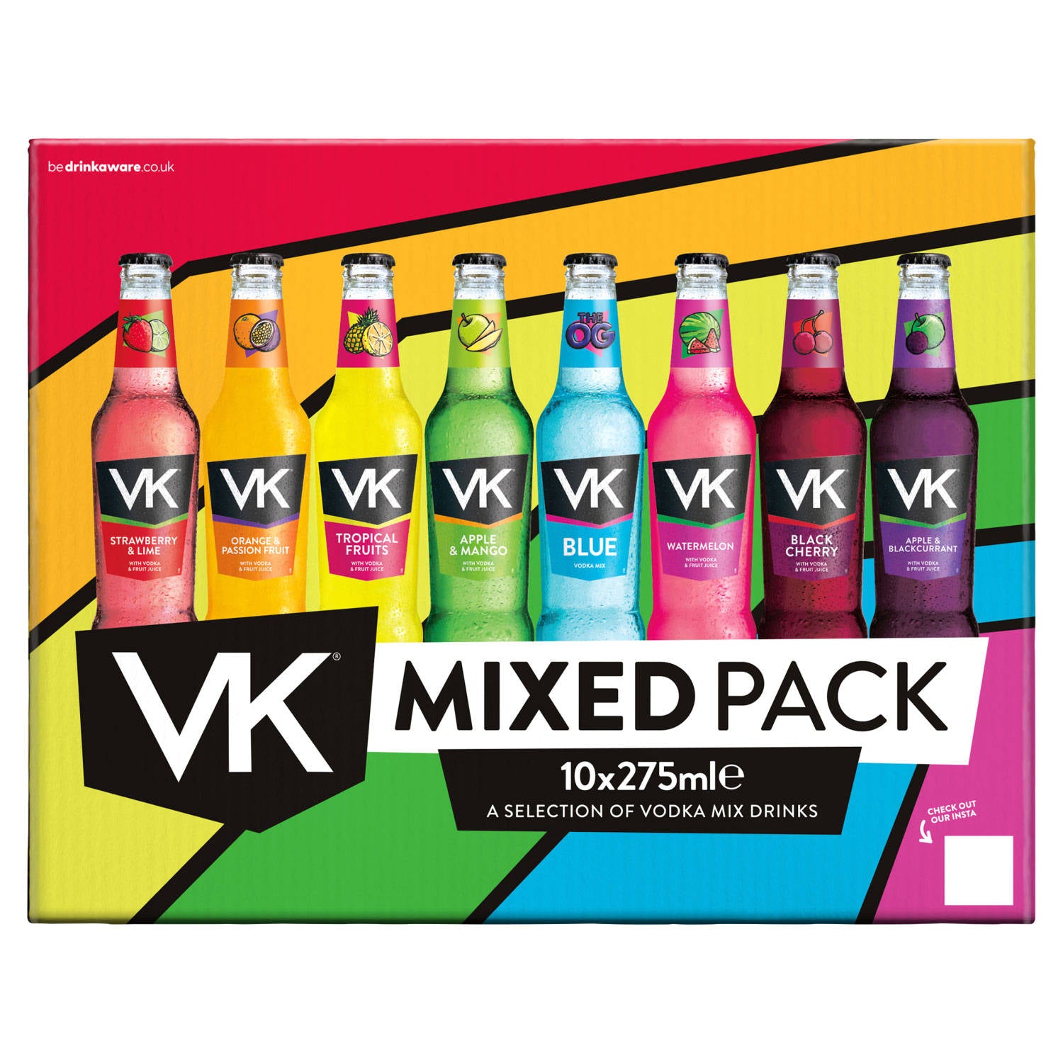VK Mixed 10 Pack drinks, UK version