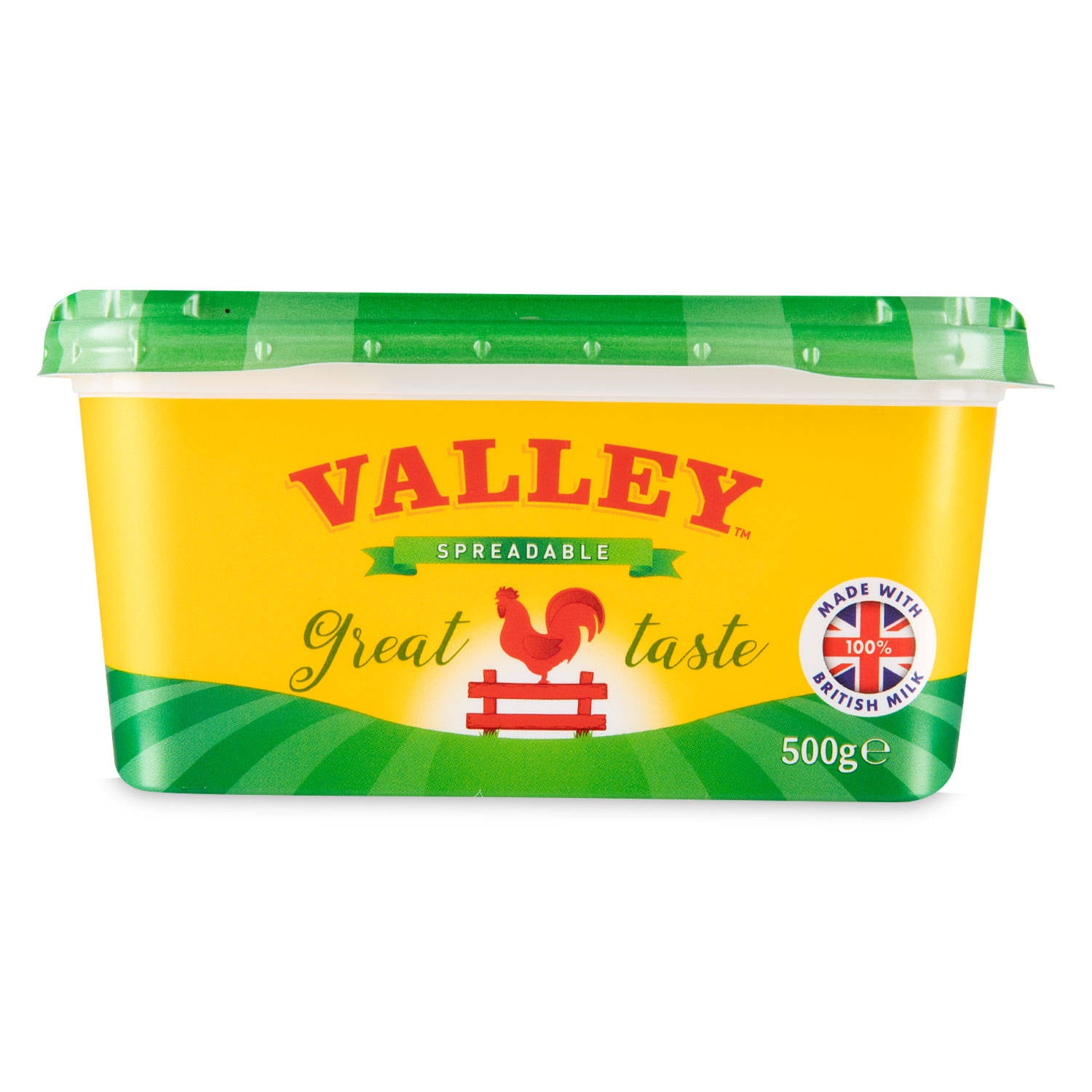 Valley spreadable butter made with 50% butter - British product