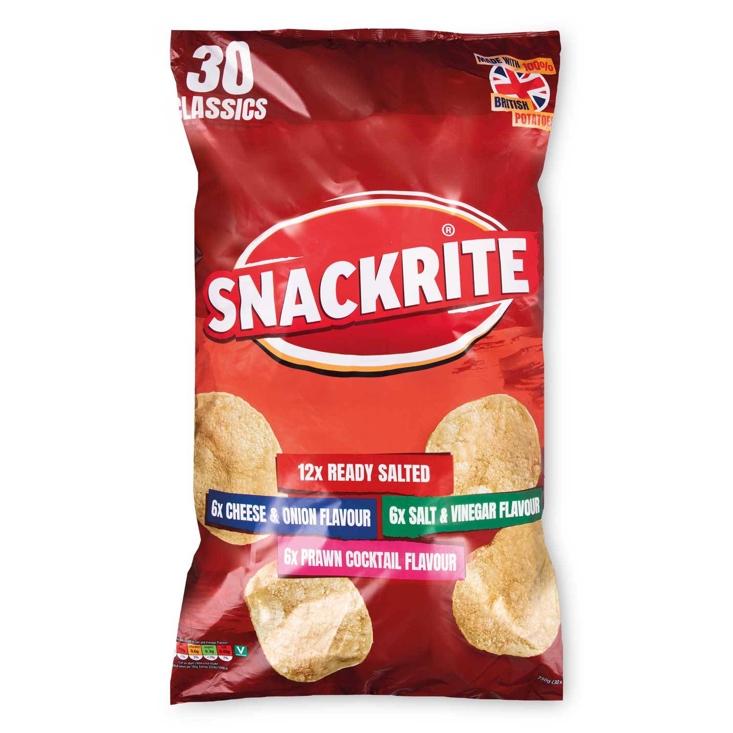Crisps 30 pack ready salted and cheese onion, imported from the UK