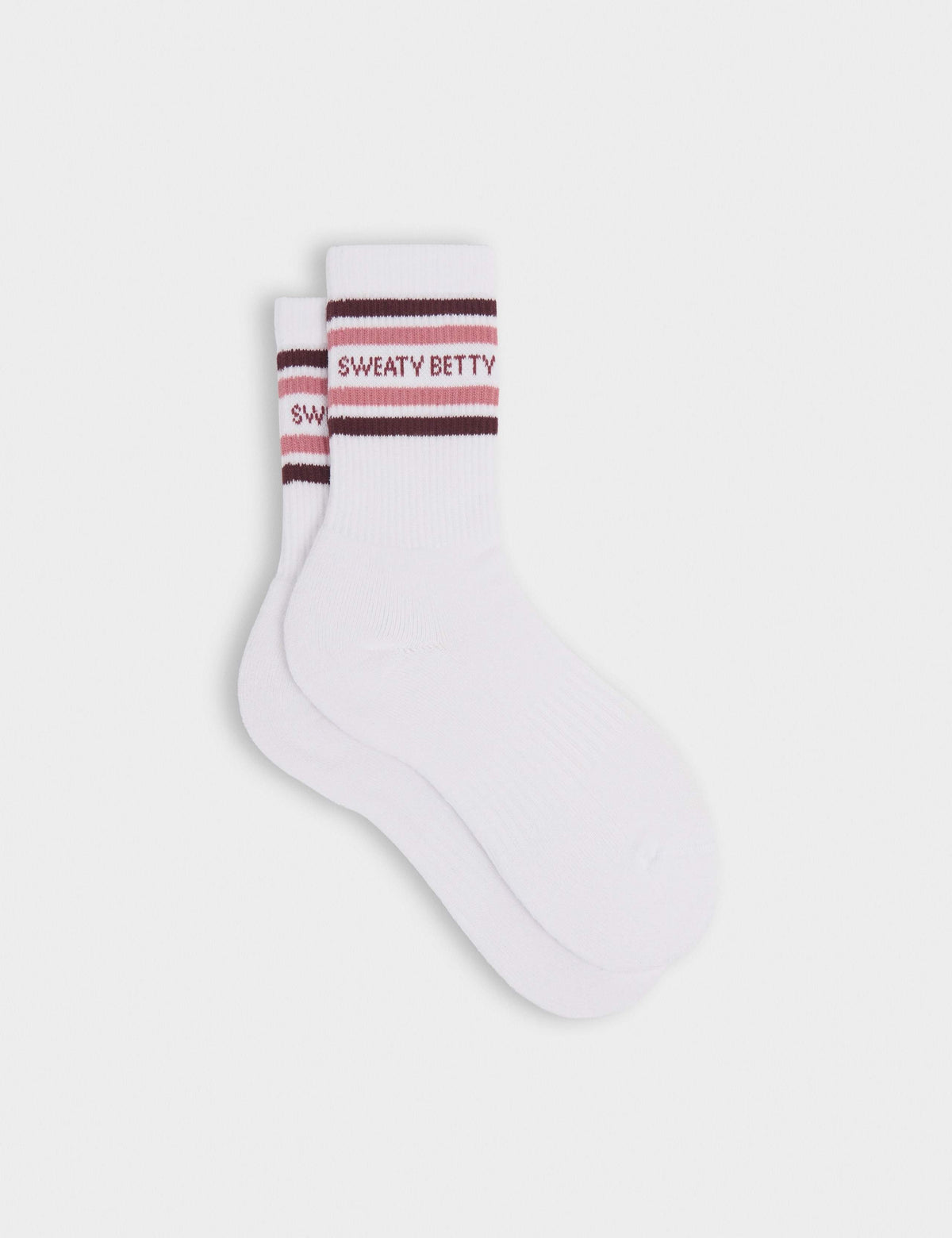 Sweaty Betty Varsity Slogan cotton rich ribbed socks, imported from the UK