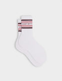 Sweaty Betty Varsity Slogan cotton rich ribbed socks, imported from the UK