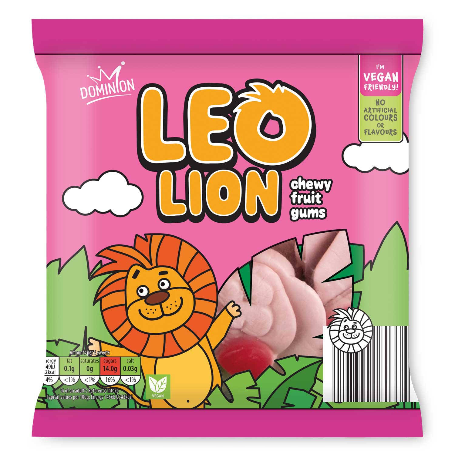 Lions vegan sweets, UK version, very soft and chewy