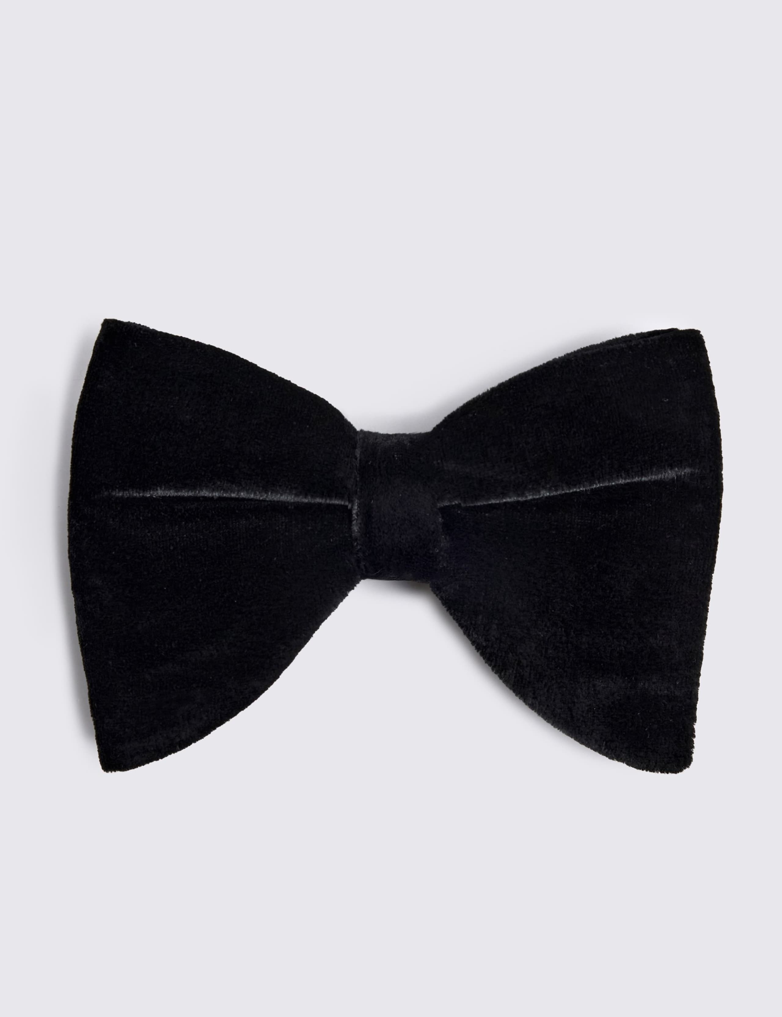 Moss velvet bow tie with silk pre-tied - British product