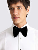 Moss velvet bow tie with silk pre-tied - British product