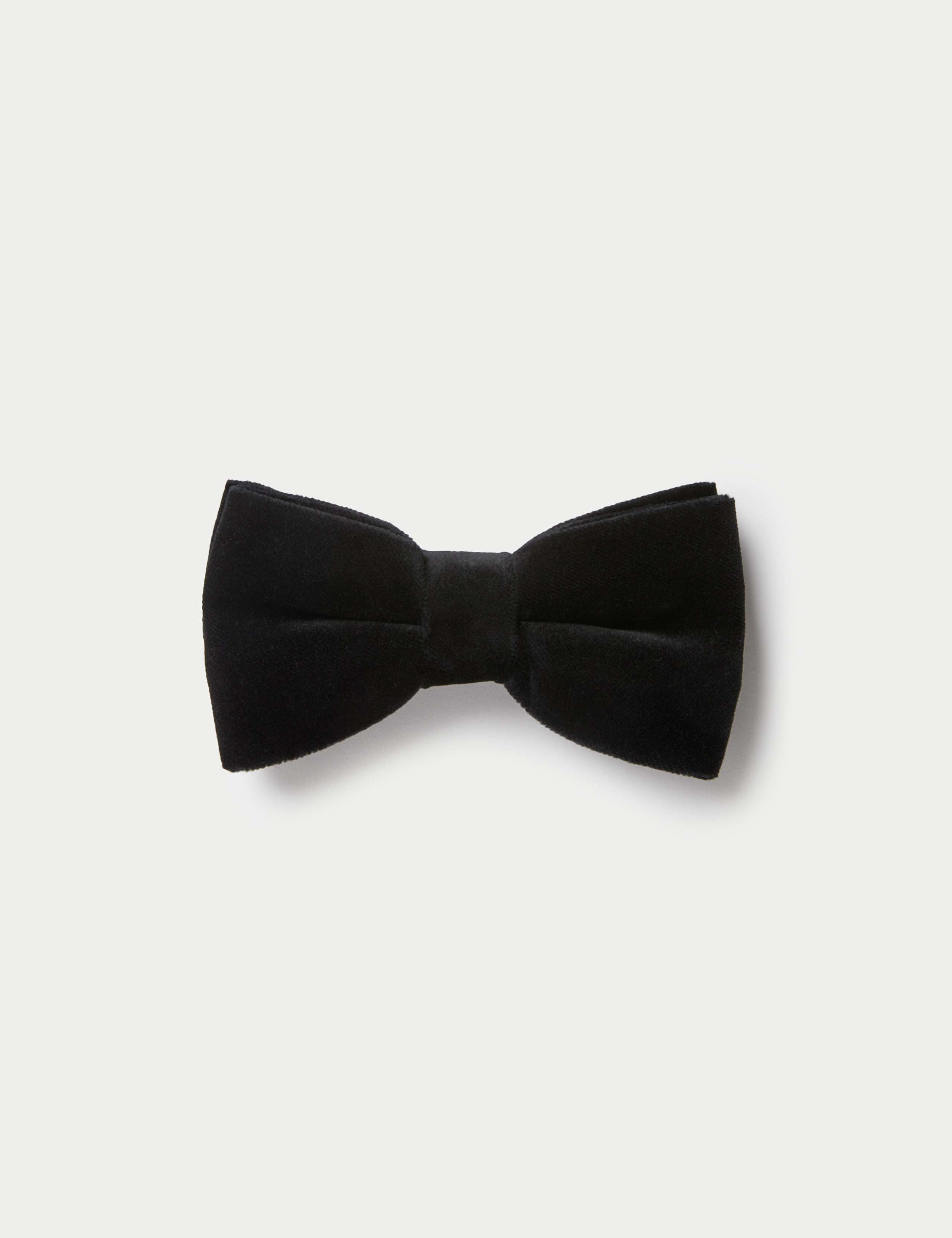 Jaeger velvet bow tie in cotton (British brand)